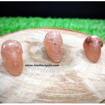 Orange Aventurine Skulls - Unique Crystal Skulls