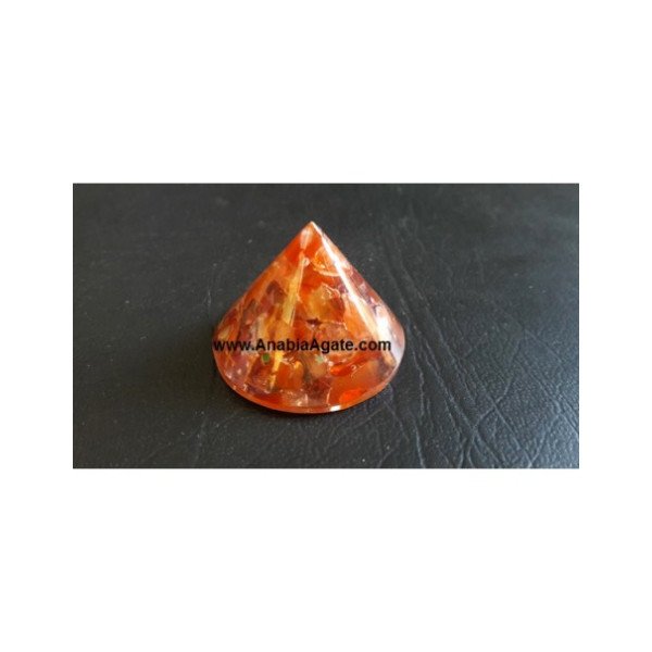 Orange Aventurine Orgone Conical Pyramid