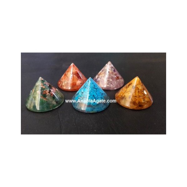 Mix Gemstone Orgone Baby Conical Pyramid (1000 Sets) - Wholesale Gemstone Pyramids