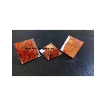 Red Jasper Orgone Baby Pyramid - Energy Healing Crystal