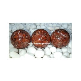 Red Aventurine Orgone Balls - 50mm | Energy Healing and Protection