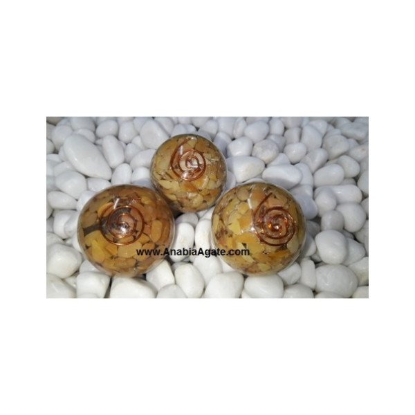 Yellow Aventurine Orgone Balls - 50mm | Energize Your Space