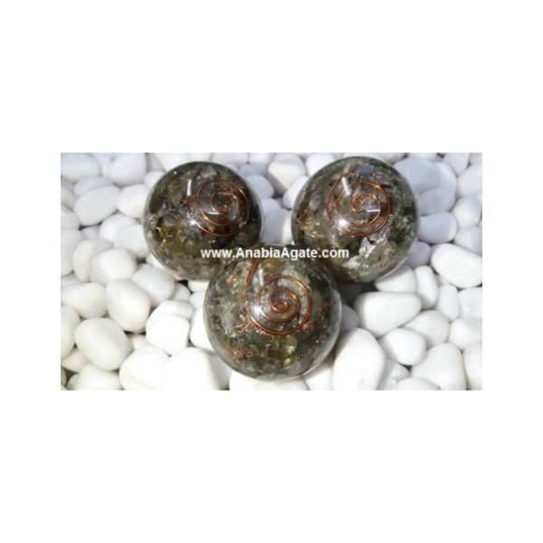 Labradorite Orgone Ball - 50mm | Energizing Crystal Sphere