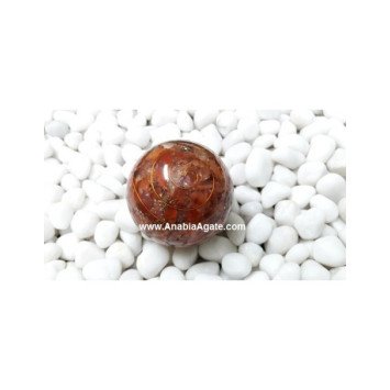 Red Aventurine Orgone Ball (55mm - 65mm) - Handcrafted Energy Healing Sphere