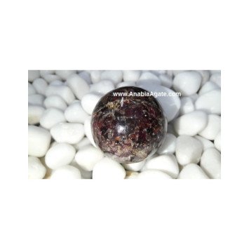 High-Quality 40mm Garnet Orgone Balls for Crystal Healing