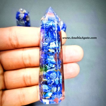 7 Chakra Chips Orgone Pencil Pendants