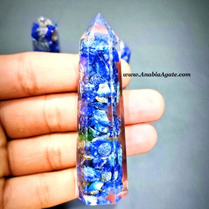Lapis Lazuli Orgone Obelisk - Energy Healer & Decorative Crystal