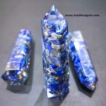 Lapis Lazuli Orgone Obelisk - Energy Healer & Decorative Crystal