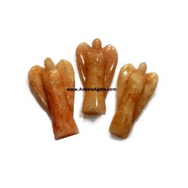 Peach Aventurine 1 Inch Angels - Crystal Healing Figurines
