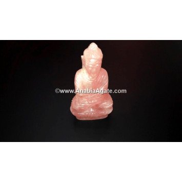 Rose Quartz Buddha Figurine 4 to 5.5 inches in Size
