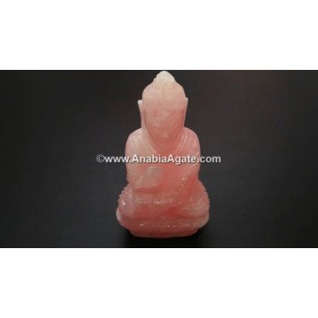 Rose Quartz Buddha Figurine 4 to 5.5 inches in Size