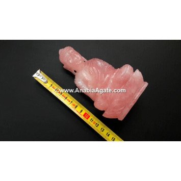 Rose Quartz Buddha Figurine 4 to 5.5 inches in Size