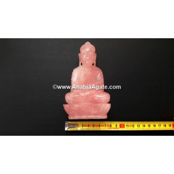 Rose Quartz Buddha Figurine 4 to 5.5 inches in Size