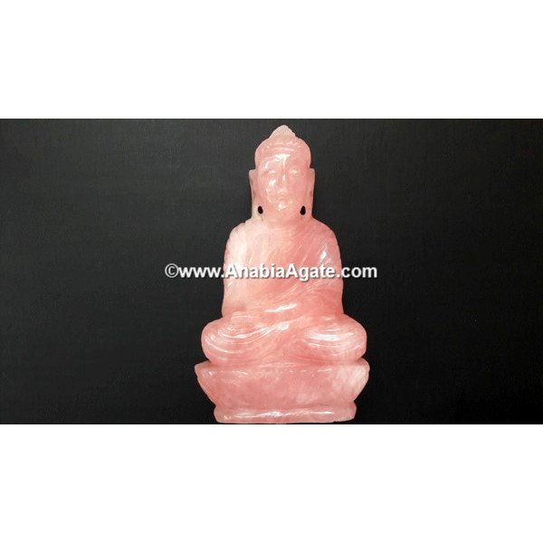 Rose Quartz Buddha Figurine 4 to 5.5 inches in Size