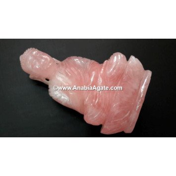 Rose Quartz Buddha Figurine 4 to 5.5 inches in Size