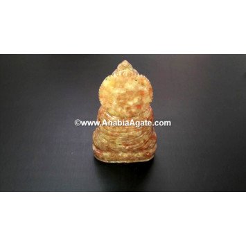 Sunstone Buddha Idol: Hand-Carved Meditation Statue for Spiritual Decor