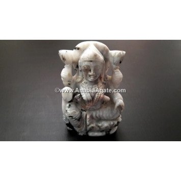 Rainbow Moonstone Laxmi Goddess Figurine - Bring Prosperity and Serenity to your Home