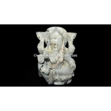 Rainbow Moonstone Laxmi Goddess Figurine - Bring Prosperity and Serenity to your Home