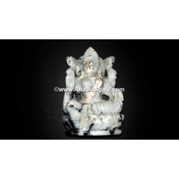 Rainbow Moonstone Laxmi Goddess Figurine - Bring Prosperity and Serenity to your Home