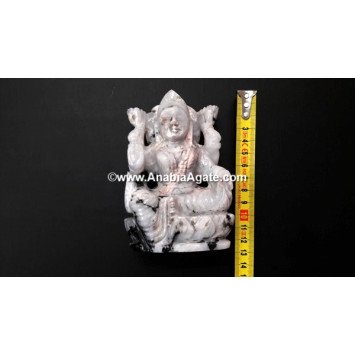 Rainbow Moonstone Laxmi Goddess Figurine - Bring Prosperity and Serenity to your Home