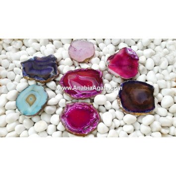 Mix Gemstone Plated Coasters: Decorative and Functional