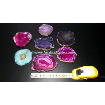 Mix Gemstone Plated Coasters: Decorative and Functional