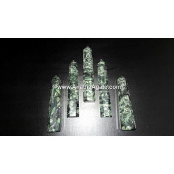 Kambaba Jasper Obelisk - Unique Natural Stone Artwork