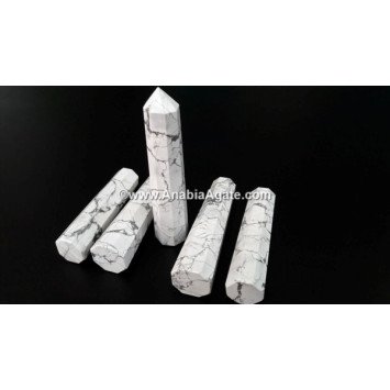 Howlite Gemstone Obelisk - Enhance Your Space with Healing Crystal Obelisk