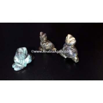 Labradorite 1-inch Owl Idol | Handcrafted Gemstone Figurine