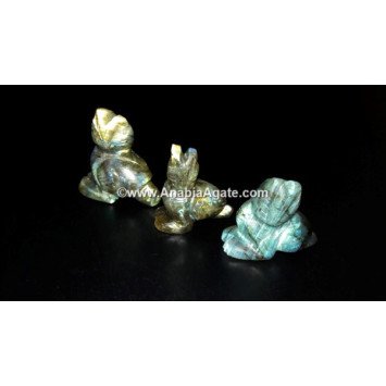 Labradorite 1-inch Owl Idol | Handcrafted Gemstone Figurine