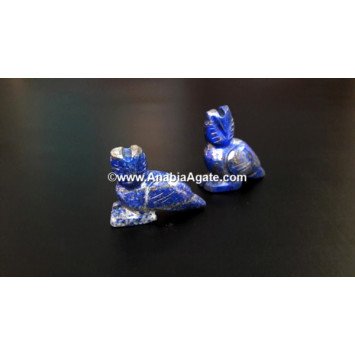 Lapis Lazuli 1 Inch Owl Idol - Handcrafted Gemstone Sculpture