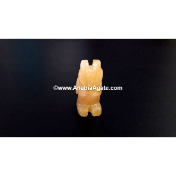 Yellow Aventurine 1-Inch Owl Idol - Beautiful Hand-Carved Gemstone Sculpture