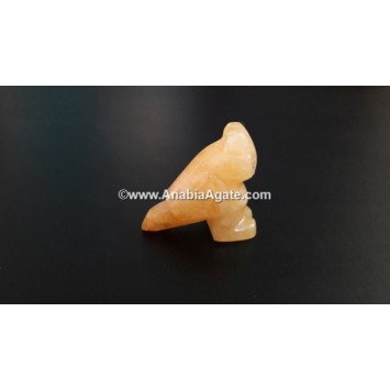 Yellow Aventurine 1-Inch Owl Idol - Beautiful Hand-Carved Gemstone Sculpture