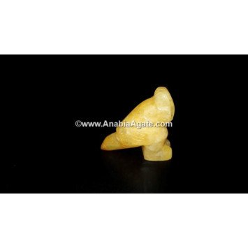 Yellow Aventurine 1-Inch Owl Idol - Beautiful Hand-Carved Gemstone Sculpture