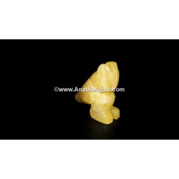 Yellow Aventurine 1-Inch Owl Idol - Beautiful Hand-Carved Gemstone Sculpture
