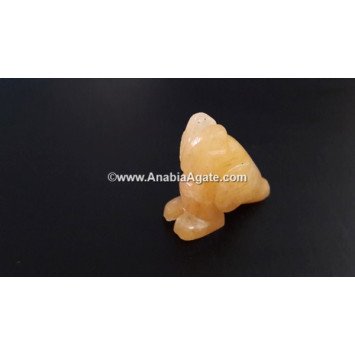 Yellow Aventurine 1-Inch Owl Idol - Beautiful Hand-Carved Gemstone Sculpture