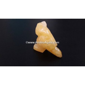 Yellow Aventurine 1-Inch Owl Idol - Beautiful Hand-Carved Gemstone Sculpture