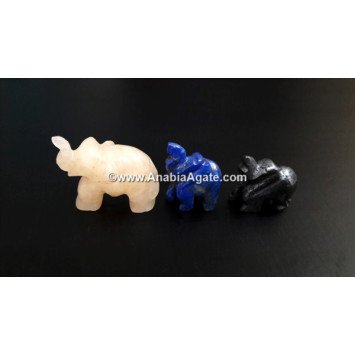 Wholesale Mix Gemstone Elephant Idols - Wholesale
