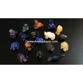 Mix Animals Gemstone Idols - Unique Handcrafted Decor