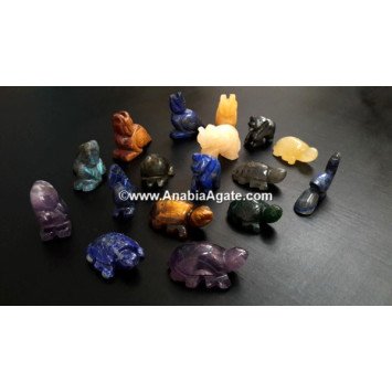 Mix Animals Gemstone Idols - Unique Handcrafted Decor