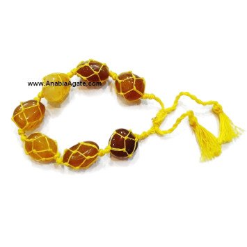 Yellow Aventurine Netted Tumble Bracelet - Natural Crystal Jewelry
