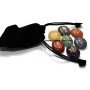 Chakra Sanskrit Engraved Oval Set with Pouch - Balance Your Chakras