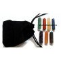 Single Terminated Chakra Pencil Set with Velvet Pouch - Balance Your Energy