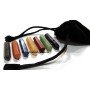 Double Terminated Chakra Pencil Set with Velvet Pouch | Spiritual Healing Crystals