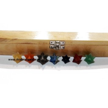 Chakra Merkaba Star Set with Box - Balanced Energy Healing Tools