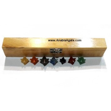 Chakra Merkaba Star Set with Box - Balanced Energy Healing Tools