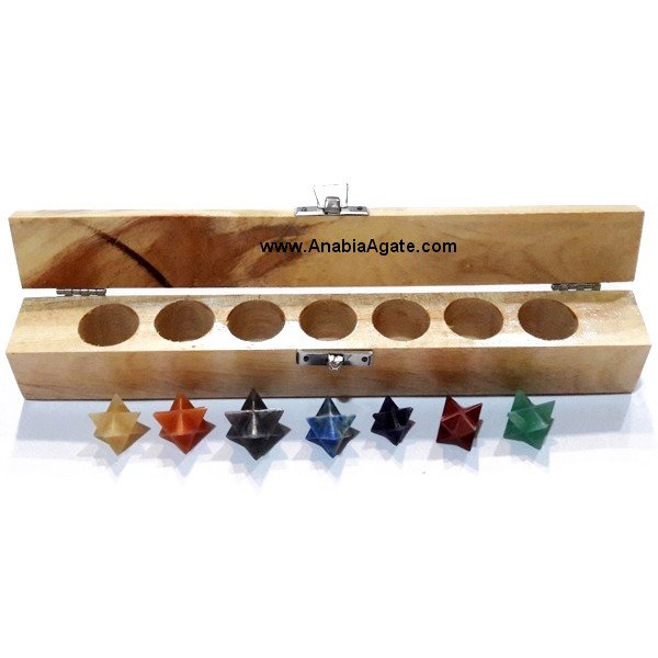 Chakra Merkaba Star Set with Box - Balanced Energy Healing Tools