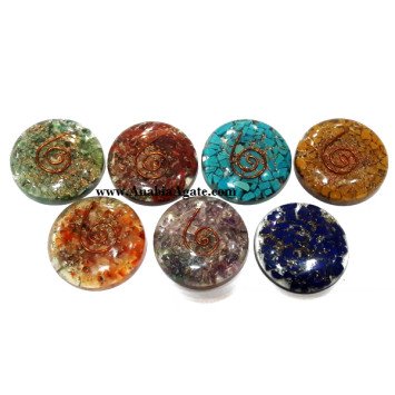 Chakra Orgone Disc Set with Copper Wire - Balance and Harmonize Your Energy Centers