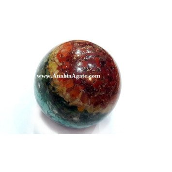 Chakra Layered Orgone Balls | Size - 65mm