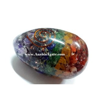 Chakra Layered Orgone Eggs for Energy Healing and Balance